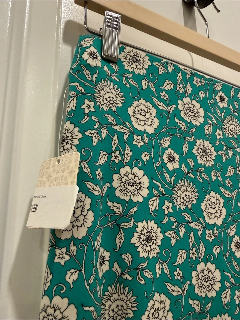 Free People Teal Green Floral Wrap Swim Sarong